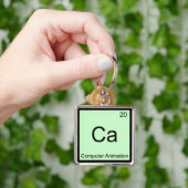 Ca - Computeranimatie Grappige Chemie Element T Sleutelhanger (Hand)