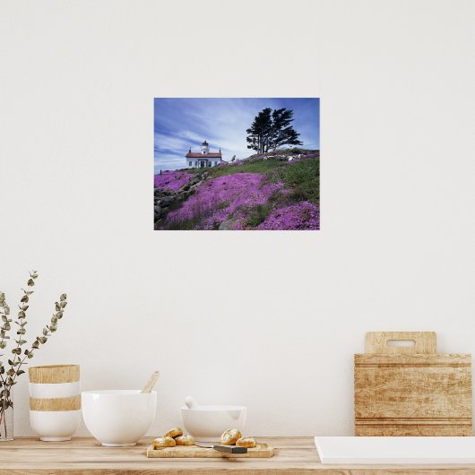 CA, Crescent City, Battery Point vuurtoren met Poster (Keuken)