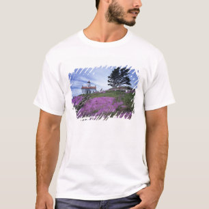CA, Crescent City, Battery Point vuurtoren met T-shirt