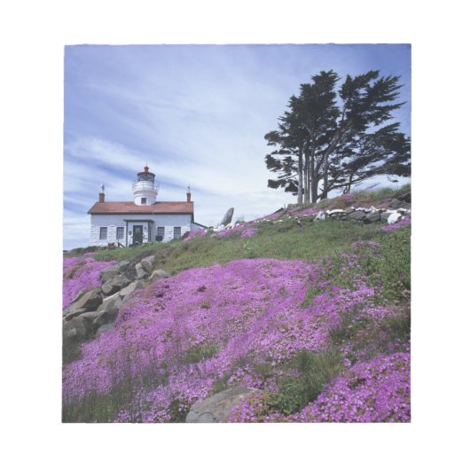 CA, Crescent City, vuurtoren Battery Point met Notitieblok (Voorkant)