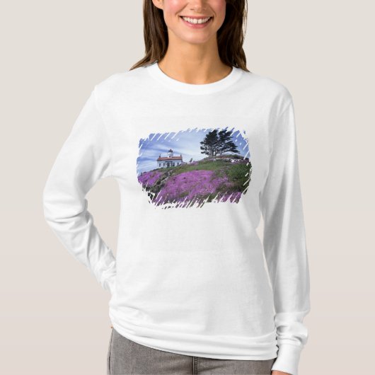 CA, Crescent City, vuurtoren Battery Point met T-shirt (Voorkant)
