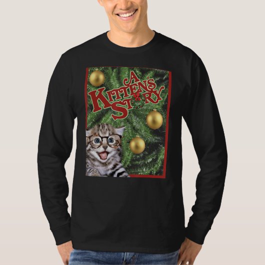 Ca Een Kittens Verhaal Kerstfilm Poster Funny Gi T-shirt (Voorkant)