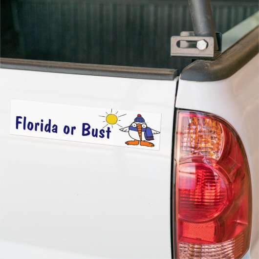 CA- Florida of Bust Snowbird Bumpersticker (Op Truck)