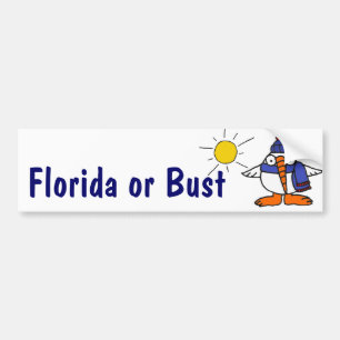 CA- Florida of Bust Snowbird Bumpersticker