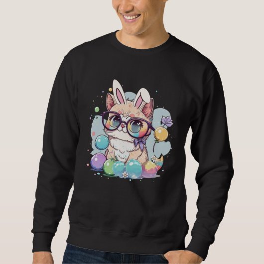 Ca For Men Women Easter Bunny Cat Costume Boys Gir Trui (Voorkant)