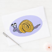 CA- Funny Cartoon Slak Ovaal Stickers (Envelop)