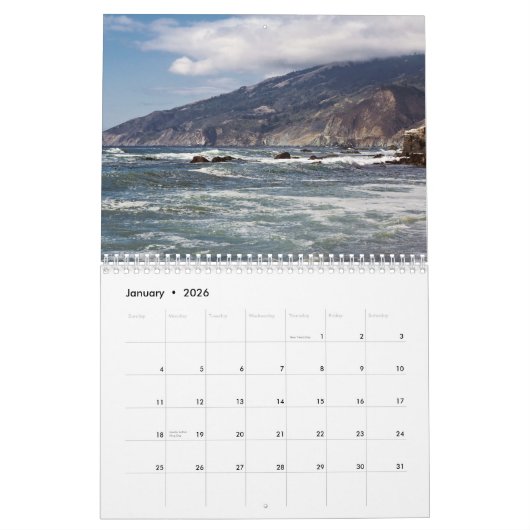 CA Hwy 1-agenda Kalender (Jan 2026)