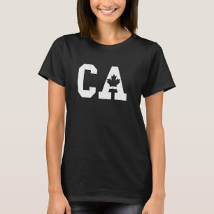CA Letter C en A Capital Alphabet Canada Maple Le T-shirt