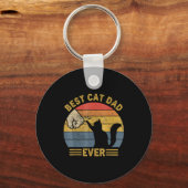 Ca Mannen Beste Kat Vader Ooit Grappige Kat Liefhe Sleutelhanger (Voorkant)