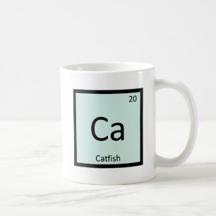Ca - Meerval Vissen Chemie Periodiek Systeem Symbo Koffiemok