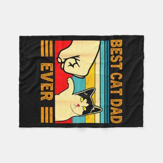 Ca Men Cat Dad Ever Funny Cat Lover Gift  Fleece Deken (Voorkant (Horizontaal))