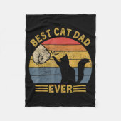 Ca Men Cat Dad Ever Funny Cat Lover Gift  Fleece Deken (Voorkant)