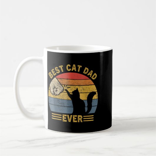Ca Men Cat Dad Ever Funny Cat Lover Gift  Koffiemok (Links)