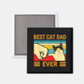 Ca Men Cat Dad Ever Funny Cat Lover Gift Magneet (Voorkant / Achterkant)