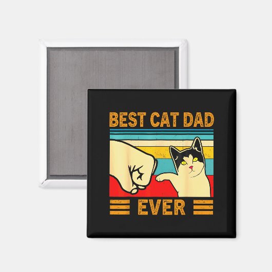 Ca Men Cat Dad Ever Funny Cat Lover Gift Magneet (Voorkant / Achterkant)
