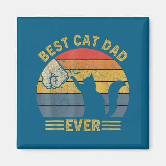 Ca Men Cat Dad Ever Funny Cat Lover Gift Magneet (Voorkant)