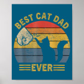 Ca Men Cat Dad Ever Funny Cat Lover Gift  Poster (Voorkant)
