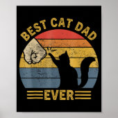 Ca Men Cat Dad Ever Funny Cat Lover Gift  Poster (Voorkant)