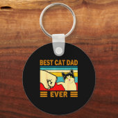 Ca Men Cat Dad Ever Funny Cat Lover Gift  Sleutelhanger (Voorkant)