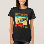 Ca Men Cat Dad Ever Funny Cat Lover Gift  T-shirt (Voorkant)
