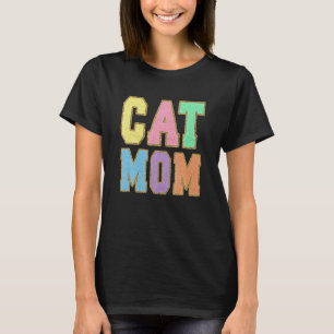 CA MOM Slang Pastel Varsity Letters T-shirt