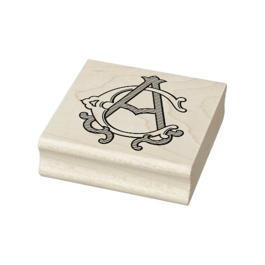 CA Monogram AC Monogram Rubber Ink Stamp Rubberstempel (Stempel)