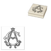 CA Monogram AC Monogram Rubber Ink Stamp Rubberstempel (Gestempeld)