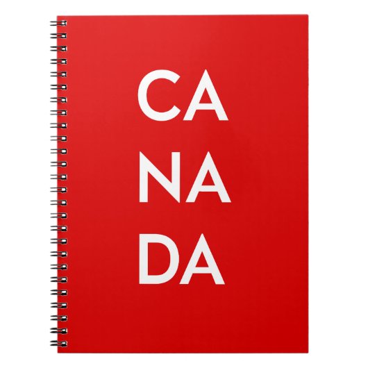Ca Na Da Canada Dark Monotone Notitieboek (Voorkant)