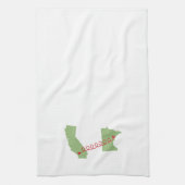 CA naar MN ~ Hearts Connected Towel Theedoek (Verticaal)