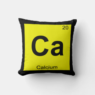 Ca - Periodieke tabelsymbool voor calciumchemie Kussen