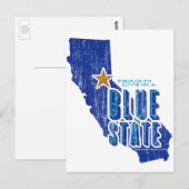 CA - Proud Blue State Briefkaart (Voorkant / Achterkant)
