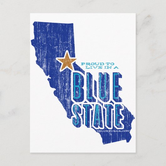 CA - Proud Blue State Briefkaart (Voorkant)