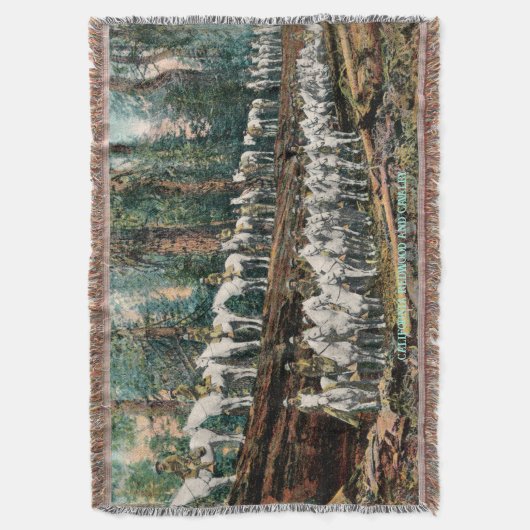  CA Redwood en Cavalry Throw Blanket Deken (Voorkant Verticaal)