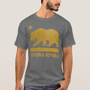 CA Republic Flag Beer Star California Souvenir Wom T-shirt