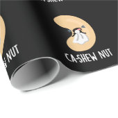 Ca-shew Funny Sneezing Cashew Nut Pun Dark BG Cadeaupapier (Rol Hoek)