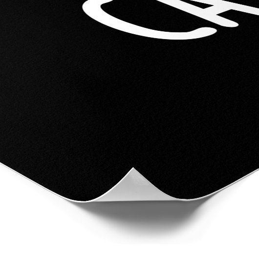 Ca-shew Funny Sneezing Cashew Nut Pun Dark BG Poster (Hoek)