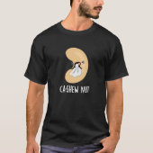 Ca-shew Funny Sneezing Cashew Nut Pun Dark BG T-shirt (Voorkant)