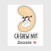 Ca-shew Funny Sneezing Cashew Nut Pun Sticker (Vel)