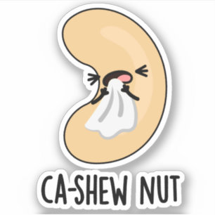 Ca-shew Funny Sneezing Cashew Nut Pun Sticker