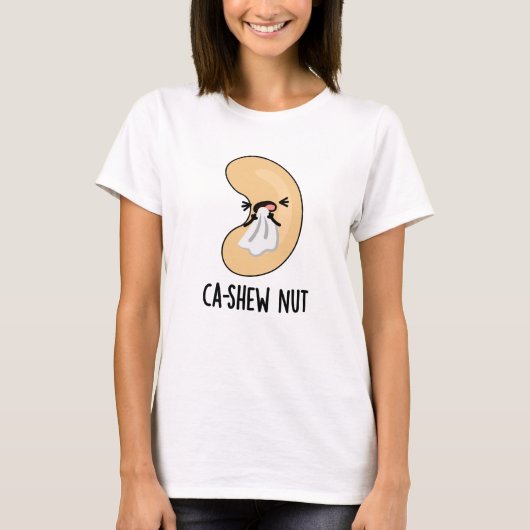 Ca-shew Funny Sneezing Cashew Nut Pun T-shirt (Voorkant)