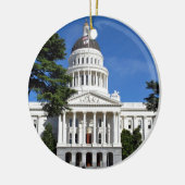 CA staatskapitolgebouw - Sacramento Keramisch Ornament (Links)