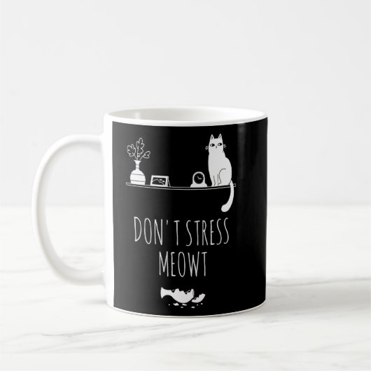 Ca Stress Meowt Kitty Cat niet Koffiemok (Links)