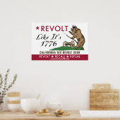CA Tax Revolt 2009 - Revolt as it's 1776 Poster (Keuken)