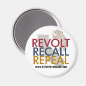CA Tax Revolt 2009 - Revolt Recall Repeal Magnet (Voorkant / Achterkant)
