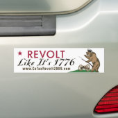 CA Tax Revolt Alsof het 1776 Bumpersticker is (Op auto)