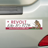 CA Tax Revolt Alsof het 1776 Bumpersticker is (Op auto)