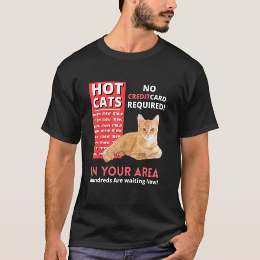 Ca-warme katten in uw gebied t-shirt (Voorkant)