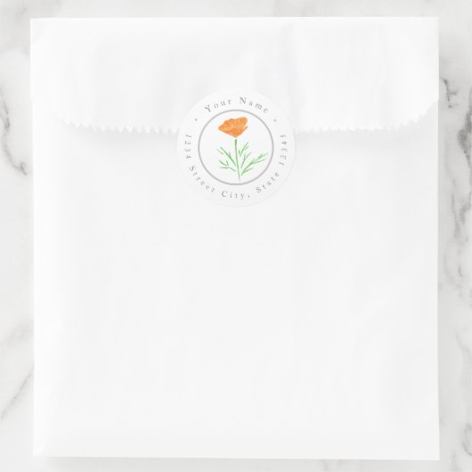 CA Waterverf Poppy Labels (Tas)
