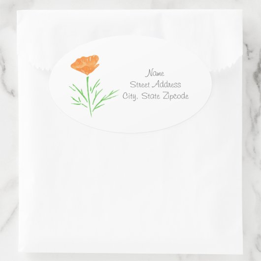 CA Waterverf Poppy Labels (Tas)