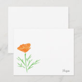 CA Waterverf Poppy Notitiekaartje (Voorkant / Achterkant)